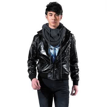 konzen空间/自由空间 新款男装v领合身拼色针织衫11327229 黑色96 185