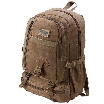 奥王aoking鹰徽时尚休闲帆布背包t191卡其色
