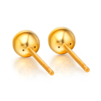 周大福 chowtaifook 黄金足金耳环(工费:50 计价) f432 2.17g