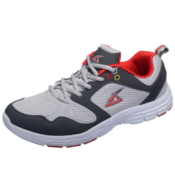 飙山狼运动跑步男鞋户外透气网布夏网鞋bq21235和bq21236大码 浅灰红