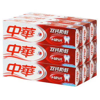 中华牙膏双钙防蛀薄荷味140g*9 九支装