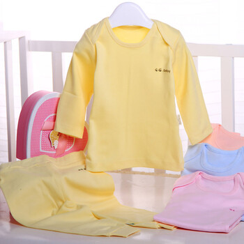 baby歌歌宝贝 宝宝春秋款全棉内衣套装tz1210 黄色 66码