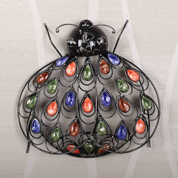 果漫(goomer)欧式铁艺金龟子壁挂饰品 礼盒包装 彩色