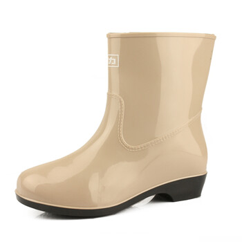 回力warrior 可爱简约套鞋 雨靴 雨鞋 女鞋水鞋 水靴h523 米黄 37偏小