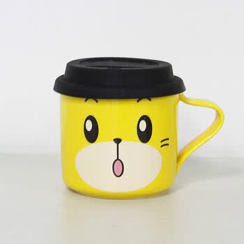 日日和 卡通小老虎陶瓷水杯 硅胶盖子 mb06201