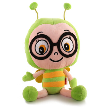 智多星 可爱小蜜蜂 卡通玩偶公仔 毛绒玩具节日礼物 绿色 35cm