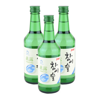 19°新真露竹炭酒360ml（3瓶套装）