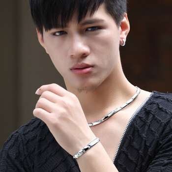 欧颜 钛锗男士项链 男款 保健项圈男生抗疲劳防辐射 钛金版保健项链