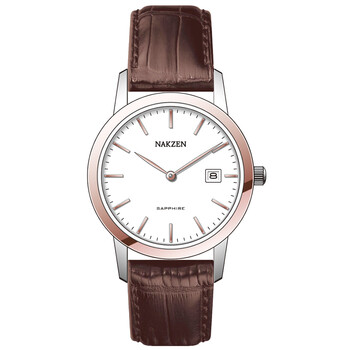 名古城 nakzen 日本名表 皮带石英情侣手表4031三针版 女表玫金