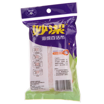 
                                        妙洁 不粘锅具专用1片装海绵百洁布 不伤锅具                