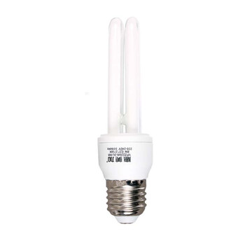 
                                        惠美加2U8W节能灯荧光灯管E27螺旋灯口白光冷光三基色护眼U型节能灯                