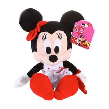 迪士尼 卡通我爱米妮白裙版 益智布偶娃娃玩具