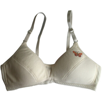 可娃衣 少女纯棉网眼肩带学生无钢圈文胸(不含底裤) bw12s283 肤色