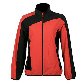 建侬 春秋新品 情侣款男 女四面弹运动套装 5506 经纬张力 红/黑 s