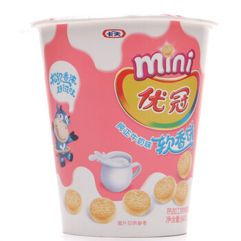 优冠mini纯正牛奶味软香饼64g