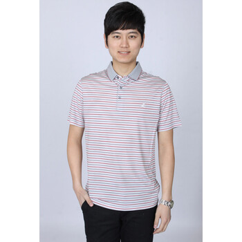 三利专柜正品 男装 男士夏季新款时尚休闲 t恤 男式短袖天丝桑蚕丝