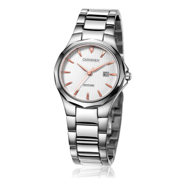 卡迪森cadisen手表女士石英表商务休闲女表时尚手表c-6055l 白面玫瑰
