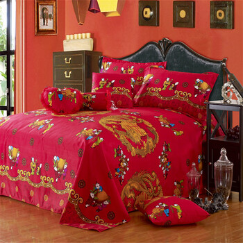 活性加柔加密抗菌防螨 澳绒 十二件套 婚庆 床上用品 专柜正品 百子图