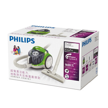 飞利浦（Philips）吸尘器 FC5823/81 劲洁系列卧式无尘袋（亮绿色）
