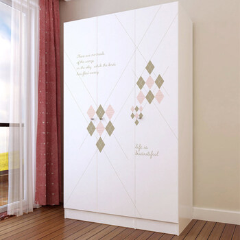 布拉德 现代简约 淡雅格纹 儿童衣橱 三门衣柜 301 淡雅格纹 1192*576