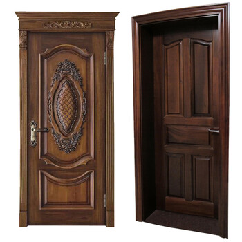 美梅利斯 纯实木门 浮雕纯原木门 别墅大门 卧室门 室内门 房门 套装