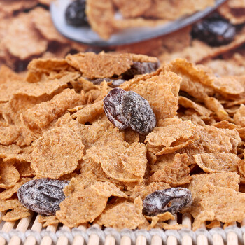 > 美国 好客佳提子麦麸麦片(膨化食品)盒装 198g/盒