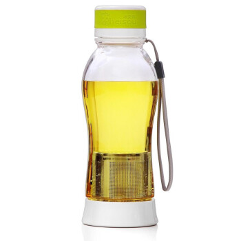 heisou 随手塑料水杯580ml 创意升级 运动防漏旅行带过滤内胆可泡花草茶 浅绿色 GE37B
