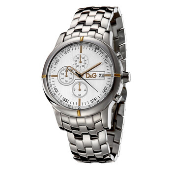 杜嘉班纳d&g手表 商务时尚三眼钢带式石英男表 dw0481