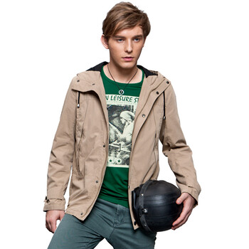 麦根(mxn)2013秋冬新款男士立领拉链休闲夹克113114039 卡其色 xl