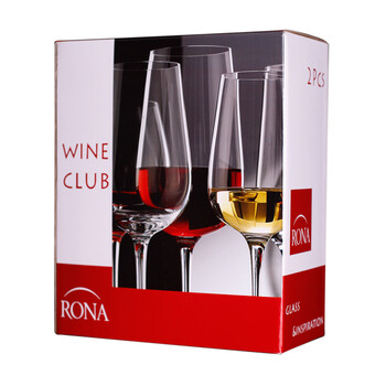 
                                        进口 RONA 洛娜无铅水晶玻璃高脚杯啤酒杯饮料杯620ml（2只装）                