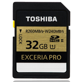
                                        东芝（TOSHIBA） EXCERIA Pro SDHC存储卡 32G 极至超速 UHS/Class10 读260M写240M                