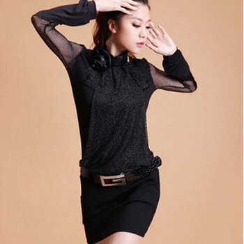 艾拉克蒂 2013秋装新款女装韩版修身显瘦大码热卖长袖包臀连衣裙fl