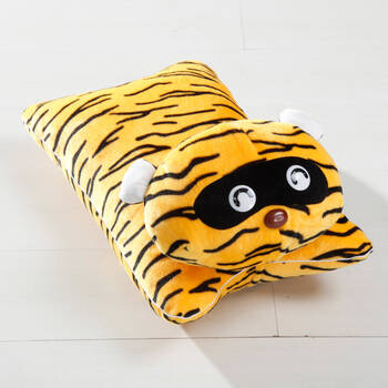 紫罗兰家纺床上用品 时尚可爱 卡通动物休闲枕 儿童枕芯枕头 小老虎