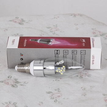 LED节能灯 E14灯泡 水晶灯蜡烛灯泡光源 4W 4W 白光