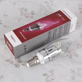 LED节能灯 E14灯泡 水晶灯蜡烛灯泡光源 4W 4W 白光