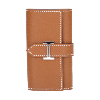 hermes 爱马仕 h logo 银扣钥匙包 047751ck 橙金色