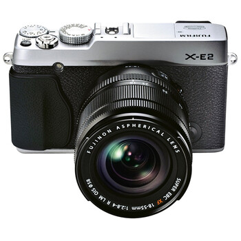 富士（FUJIFILM）X-E2 微单电套机（XF18-55） APS-C 去低通滤镜 WiFi 智能混合AF XE2复古 银色