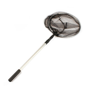 民间艺人 特价铝合金白抄网 渔网鱼网定位抄网杆折叠抄网头渔具支架