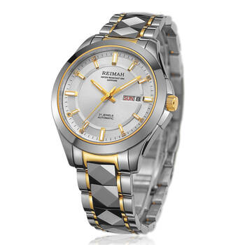 雷迈表(reimah)手表 乐章系列间钨钢带自动机械腕表男表8036m 男款介