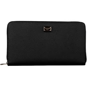 dolce&gabbana 杜嘉班纳 女士黑色牛皮长款钱包钱夹 bi0309 a1001