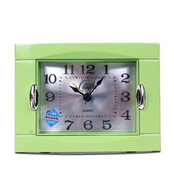 【支持货到付款】康巴丝时尚创意简约学生方形床头表懒人静音闹钟8001