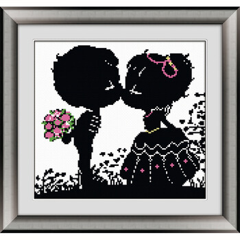 法国dmc十字绣正品专卖最新款十字绣结婚庆爱情卧室画|黑白婚礼图