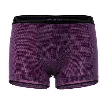 爱慕先生14ss时尚印花中腰平角内裤ns23a63 紫色 185
