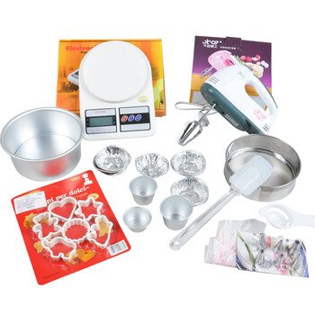 
                                        千团精工烘焙工具套装 烤箱用品蛋糕模具 饼干蛋挞 西点烘培模具套餐 新手TZ24 24件全套                