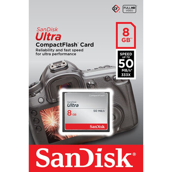 
                                        闪迪（SanDisk）8GB 读速50MB/s 至尊极速CompactFlash存储卡 CF卡                