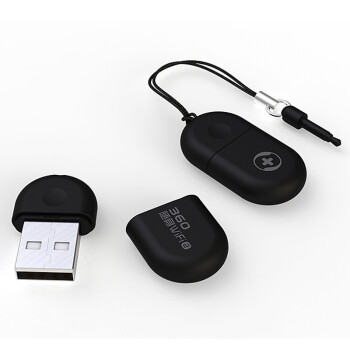 
                                        360随身WiFi2 150M 无线网卡 迷你路由器 黑色                