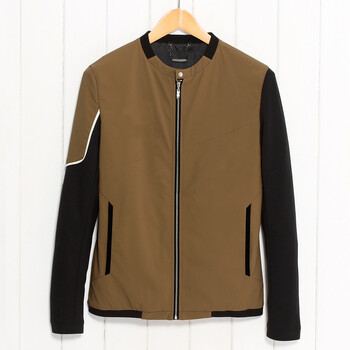 2013秋冬季新品 男式修身针织单层皮夹克 男士拼接夹克男外套 130530