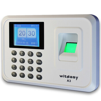 
                                        睿者易通（WITEASY） A3指纹考勤机 U盘直接出表 免装软件                