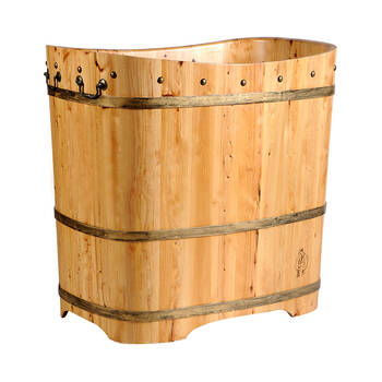 嘉熙木桶 86cm长休闲6型浴桶 香柏木实木洗澡泡澡桶/浴缸浴盆 使用中