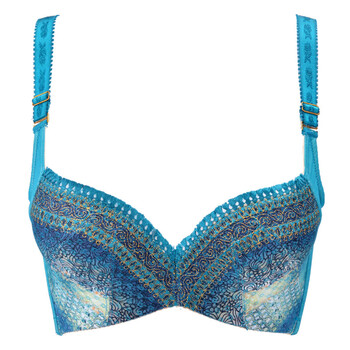 婷婷玉立秋冬新款调整型文胸聚拢内衣彩云之南调整文胸69185 孔雀蓝